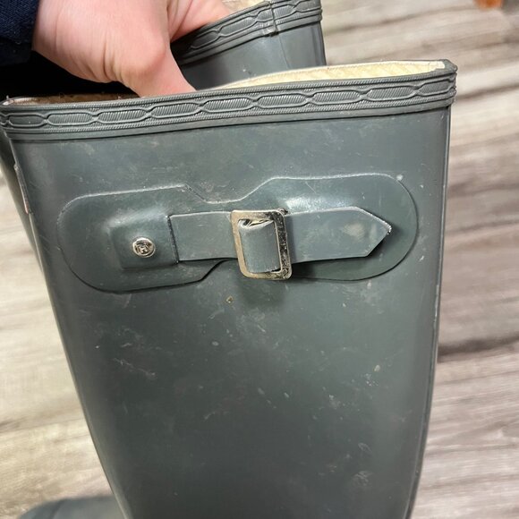 Hunter Original Gloss Tall Rain Boots Graphite Grey Women’s Size 7 - Picture 5 of 11